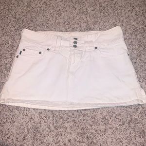 Abercrombie & Fitch White Denim Skirt